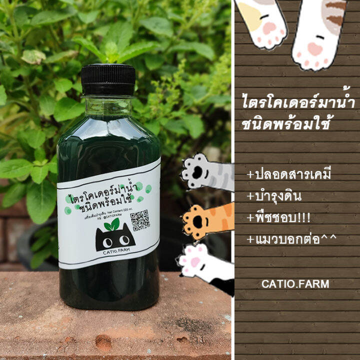 ไตรโคเดอร์มาน้ำ-ชนิดพร้อมใช้-catiofarm-ไตรโคเดอร์มาเชื้อสด-พระเอกราเขียว-ปุ๋ยน้ำ-บำรุงดิน-พ่นใบ-กำจัดราร้าย-โรคพืช-ขนาด220cc