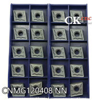 50Pcs CNMG120408 NN LTCK10 CNMG432คาร์ไบด์แทรกภายนอกหมุนเครื่องมือ CNC เครื่องกลึงโลหะ CNMG 120408หมุนใบมีดงานกลึง