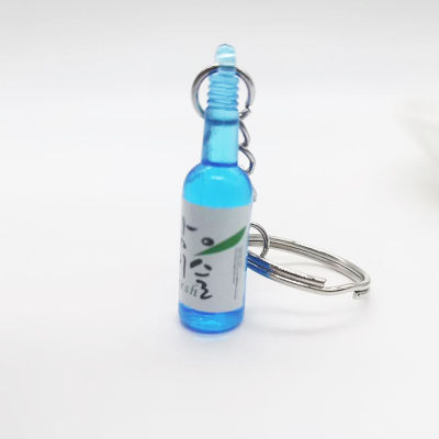 Csndices พวงกุญแจ Botol Minuman MODE Korea จำลองพวงกุญแจเรซินเบียร์ไวน์