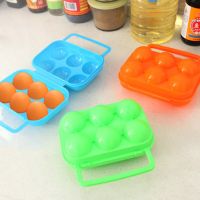 Egg Holder Food Storage Box Holder Container Accessories Supplies Plastic Modern Rectangle Glossy 6/12 Grids Tool Storage Shelving