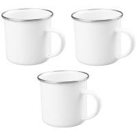 3PCS Enamel Mugs Tea Pot Coffee Mug for Outdoors and Camping