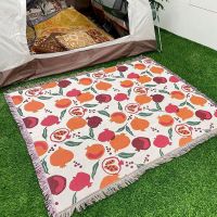 Bohemian Style Fruit Printed Camping Blanket for Picnic Mat and Sofa Throw Blankets Bedspreads Bedspread on the Bed &amp; Throws