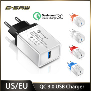 C-SAW Bộ sạc USB 18 W Sạc nhanh Quick Charge 3.0 du lịch gắn tường cho