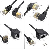 Kabel ekstensi Ethernet 40Gbps Cat 8 kabel ekstensi Ethernet RJ45 jantan ke betina RJ 45 kabel adaptor kabel jaringan Ethernet untuk PC Cat8 kabel ekstensi 0.3m