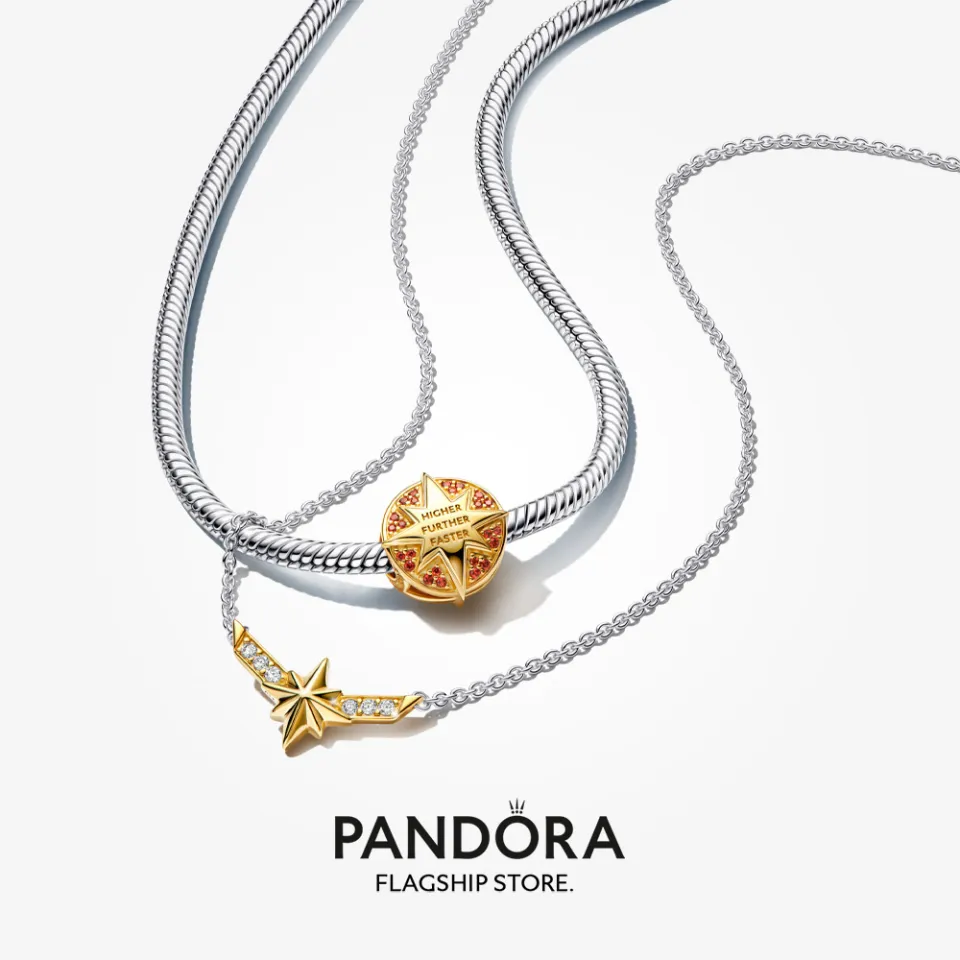 Marvel X Pandora Captain Marvel Octogram Star Two-tone Pendant