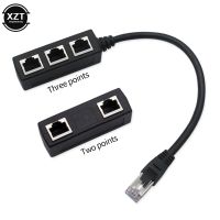 【cw】 3 1 RJ45 Splitter LAN Ethernet Network Extender Cable for Networking Extension Male to 2/3 Female