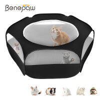 Benepaw กันน้ำสัตว์ขนาดเล็กบทกวีแบบพกพากรงสัตว์เลี้ยงเต็นท์ออกกำลังกายกลางแจ้งต่อต้านหนีลานรั้วสำหรับแมวกระต่ายกินีหมู