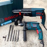 Bosch สว่านโรตารี่ 2-26 mm 3 ระบบ รุ่น GBH2-26DFR 1200W พร้อมดอก + Bosch สว่านเจาะกระแทก รุ่น GSB - 16RE 750W