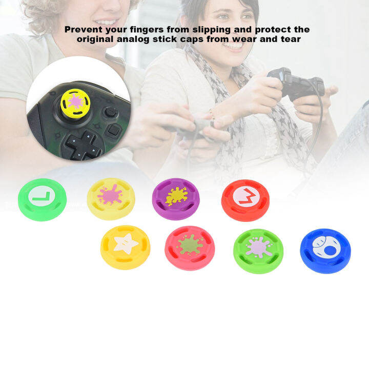 8pcs-ซิลิโคน-analog-controller-จอยสติ๊ก-thumb-stick-grip-cap-สำหรับ-switch-pro-นุ่มสัมผัส