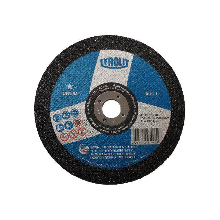 Tyrolit Abrasive 2 in 1 Cutting wheel 7" by Kuysen Lazada PH
