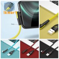 LKMART USB ชนิด C ที่ชาร์จเร็ว90องศา 90องศาองศา สนับศอก สายเคเบิลถ่ายโอนข้อมูลข้อศอก สาย USB 6A 120W โทรศัพท์มือถือสำหรับมือถือ