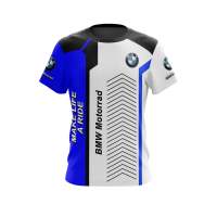 T SHIRT - BMW Racing Blue Riding Shirt Full Sublimation  - TSHIRT