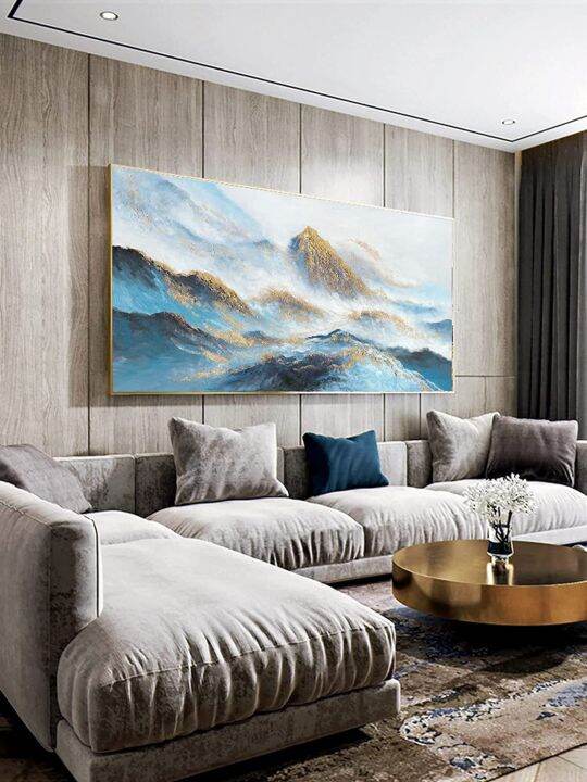 Abstract Mountain Landscape canvas paintingOn Canvas, Original Modern ...