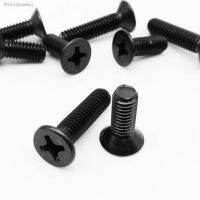 ▲ 5/100pcs M1.6 M2 M2.5 M3 Black 304 Stainless Steel Cross Recessed Phillips Flat Countersunk Head Screw Bolt Thread Length 3-60mm