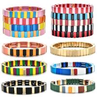 【YF】▥✑✲  New Elastic Enamel Metal Pulseras Fashion elastic Jewelry Paint Beads Bangle