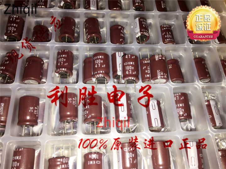 10pcs/30pcs Original new 47UF 100V NIPPON CHEMI-CON electrolytic capacitor 100V47UF 10*16 KME short foot Electrical Circuitry Parts
