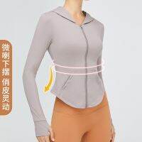 [COD] New hooded yoga jacket womens non-slip zipper fitness cardigan long-sleeved sports top slim-fit quick-drying clothes