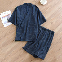 [พร้อมส่ง] ชุดนอนกิโมโน (kimono) ยูกาตะ (yukata) สไตล์ญี่ปุ่น - เซ็ตเสื้อกางเกง