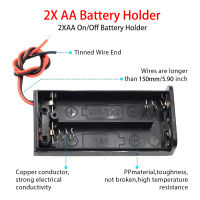 Shockley ที่ใส่แบตเตอรี่1/2/3/4 AA,ที่ใส่แบตเตอรี่พร้อมสวิตช์1.5V AA ขั้วแบตเตอรี่กล่องเก็บของพร้อมกับสาย