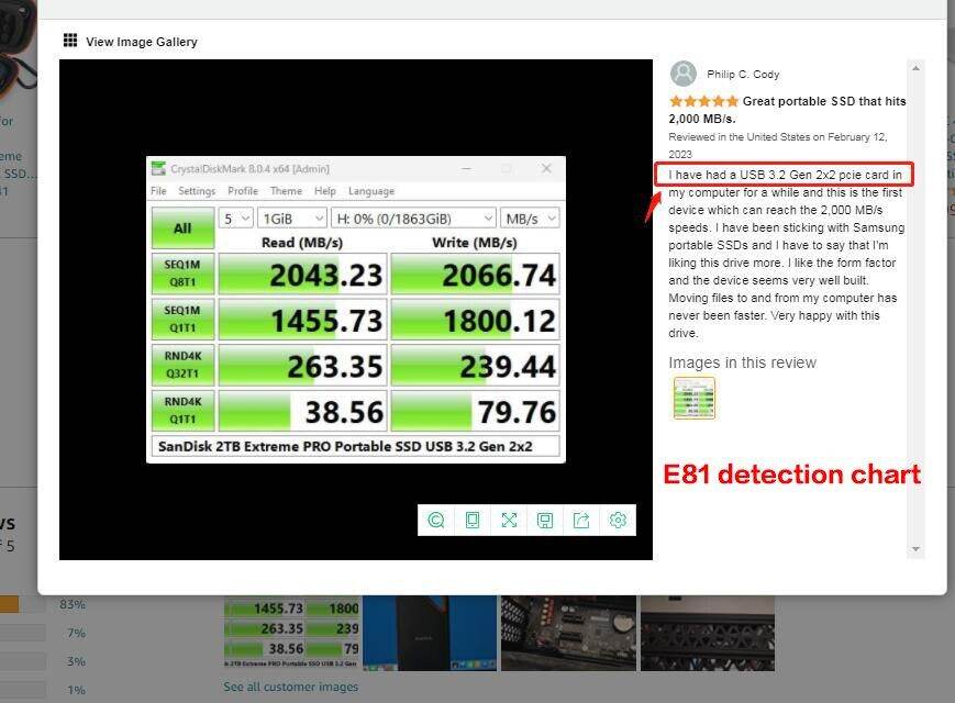 Sandisk E61 E60 E30 SSD E81สุดขีด PRO 4TB 2TB 1TB 480GB USB 3.2 TypeA