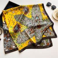 【CC】♧  2023 Large Shawl Designer Print Printing Bandana Silk Scarf Wrap HijabS Headscarf Foulard