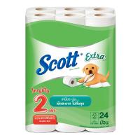 [ส่งฟรี!!!] สก๊อตต์ เอ็กซ์ตร้า กระดาษชำระ ดับเบิ้ล โรล ยาว 2 เท่า x 24 ม้วนScott Extra Double Roll Toilet Tissue x 24 Rolls