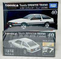 PN40ae86 Tomica Premium Tomy Takara No.40 Toyota Sprinter Trueno AE86 1/60 โมเดลรถโทมิก้าขนาดเล็ก โตโยต้า สปรินเตอร์ ทูรีดโน ขนาด 6.0cm x 3.0cm x 2.0cm ใหม่ กล่องสวยในซีล