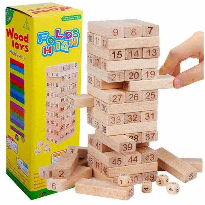 Bộ Đồ Chơi Rút Gỗ 54 Thanh Rèn Luyện Trí Tuệ Và Tính Khéo Léo Cực Tốt - Bộ  Xếp Khối Domino Vui Nhộn Giúp Bé Tập Tính Kiên Nhẫn Tăng Khả