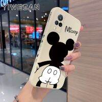 Yiเวปไซต์เคสสำหรับ Vivo V21 4G V21 5G,เคสโทรศัพท์ซิลิโคนแบบขอบสี่เหลี่ยมลายมิกกี้เมาส์น่ารักลายการ์ตูนเคสกล้องเต็มตัวเคสป้องกันแบบนิ่ม