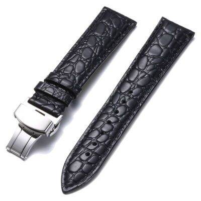 ❀❀ New genuine leather cowhide round grain stone waterproof bottom crocodile soft and unisex comfortable strap