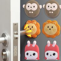 【LZ】✒  Cartoon Door Stopper Silicone Handle Bumpers Self-adhesive Wall Protector Mute Anti-Shock Stickers Wall Mat For Home Improvement