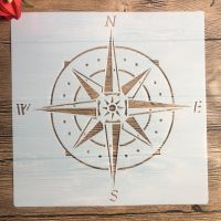 ♦❁☏ 30 x 30cm Compass mould craft mandala mold for painting stencils stamped photo album embossed paper card on wood fabric wall