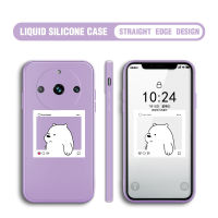 Casing Ponsel สำหรับ Realme 11 5G Realme 11 Pro 5G Realme 11 Pro + 5G Realme Narzo 60 5G OPPO Reno10 Pro + 5G เคสป้องกันทนแรงกระแทกกล้องคลุมทั้งหมดลายการ์ตูนแพนด้าทรงสี่เหลี่ยม