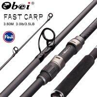 Obei Puriista ปลาคาร์พเบ็ดตกปลา Carbon ไฟเบอร์ฟูจิคันเบ็ดสปินนิ่ง Pesca 4.25Lb พลังงาน40-160กรัมเสาแข็งคันเบ็ด3.60เมตร