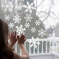 Christmas Snowflake Window Stickers Merry Christmas Decoration for Home Christmas Wall Stickers Decals Decoration New Year 2022