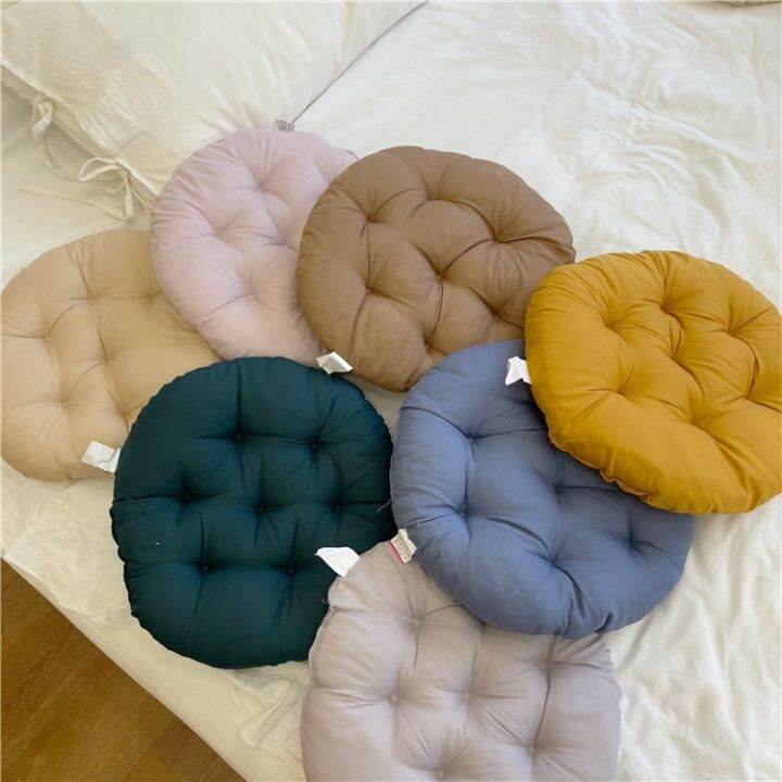 ins-style-simple-solid-color-round-cushion-morandi-color-fart-cushion-dengzi-sedentary-student-office-dormitory-cushion