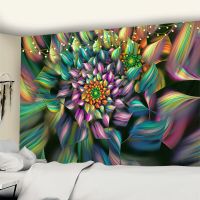 Indian Mandala Colorful Flower Tapestry Wall Hanging Psychedelic Astrology Divination Matwitchcraft Hippie  Dorm Decor