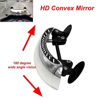 Blind Spot HD Mirrors 180 Degree Wide Angle Safety Rearview Mirror For Motorcycles Sport Street Bikes ATVs Dirt Bikes Scooters