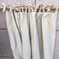 【CW】 Curtain Tie Top Partition Drape Curtains for Room Bedroom