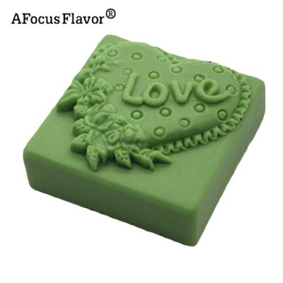 ；【‘； 1 Pc DIY Silicone Model Cake Making Candles Handmade Soap Silicone Mold Soap Flower Heart-Shaped Kitchen Stencil Accessories