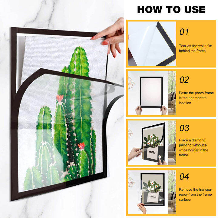 ABL A4 Photo Frame Selfadhesive Picture Frame Rectangle Poster Painting Frame Picture Display