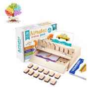 Treeyear Wooden Blocks Spelling Game Color Alphabet Letters Matching Flash Cards ABC Cubes Sight Words Learning Educational