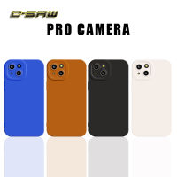 C-SAW สีทึบที่เรียบง่ายคู่เกาหลีกรณีโทรศัพท์สำหรับ iPhone 7พลัส14 13 12 11 Pro Max XR X XS Max 7 8บวก SE Soft Tpu เต็มปก