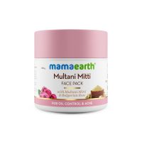 Mamaearth Multani Mitti Face Pack with Multani Mitti and Bulgarian Rose for Oil Control &amp; Acne - 100 g| Suits All Skin Types | Hydrating &amp; Glowing | Paraben-Free | No Silicones | No Sulphates