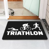 Triathlon Floor Mats Swimming Cycling Running Bathroom Mat Living Room Kitchen Decoration Non Slip Carpet Welcome Anti Foot Rugs