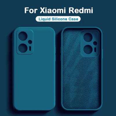 Original Liquid Silicone Case For Xiaomi Redmi Note 12 11 10 9 8 7 10S 9S Case For Mi 11T 10T 12T Pro 11 12 Lite Soft Back Cover