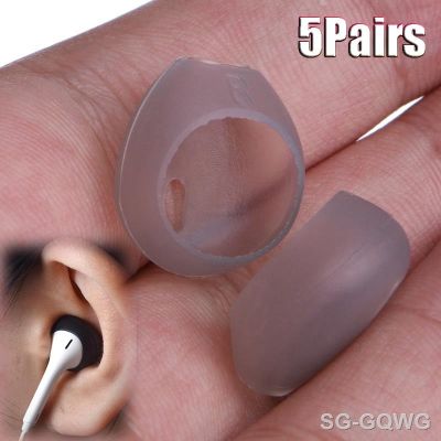 5Pairs Anti Slip Silicone Earbuds Cover Earphones Anti-Lost Ear Caps for Airpods Headphones Headset Eartip Soft Earphone Covers