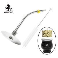 1 PC/Lot Gaucho Yerba Mate Straw Which Can Remove Tea Residue One Time Include Bombilla Filter Disk Cleaning Brush Hot Sale