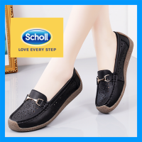 รองเท้าผู้หญิง Scholl Scholl รองเท้าแตะหนังของผู้หญิงรองเท้าสตรี Kasut Wanita รองเท้าแตะลำลอง Scholl รองเท้าแตะสตรี Scholl สำหรับผู้หญิง Scholl รองเท้าแตะโบฮีเมียผู้หญิงรองเท้าโบ้ทรองเท้าโลฟเฟอร์แบน