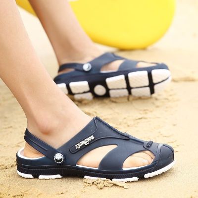 ✤∏✧ Junchao รองเท้าแตะ รองเท้าชายหาด กันลื่น สไตล์เกาหลี เวียดนาม แฟชั่นฤดูร้อน สําหรับผู้ชาย